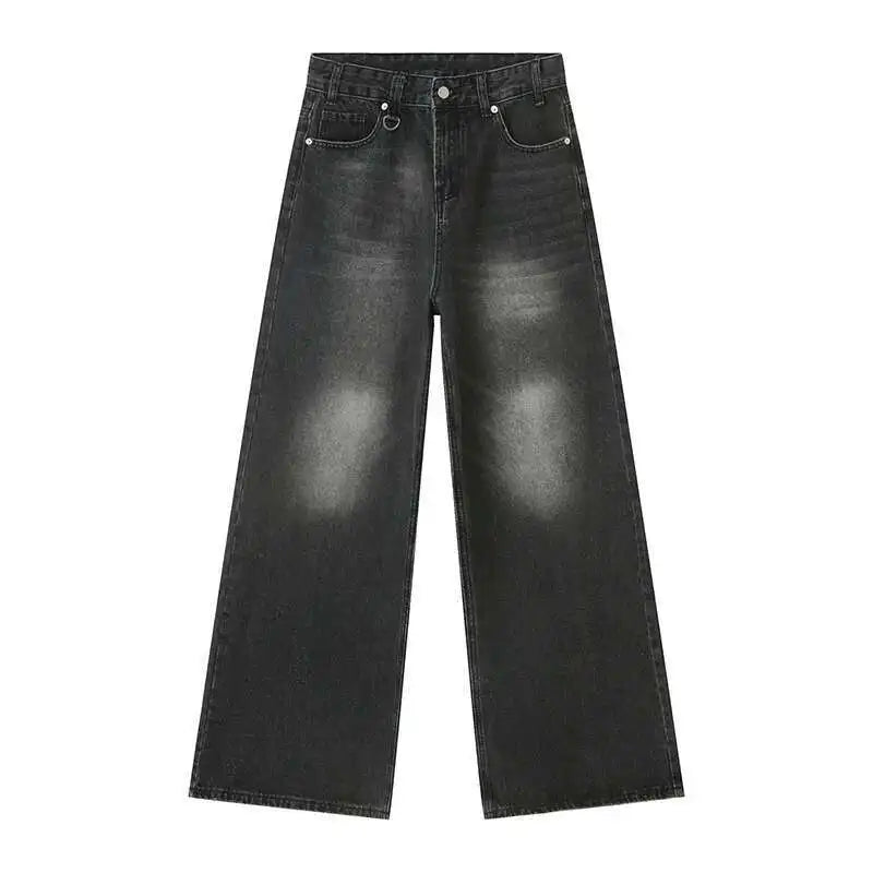 Jean Large IEFB Style Vintage Camouflage – Coupe Loose Décontractée