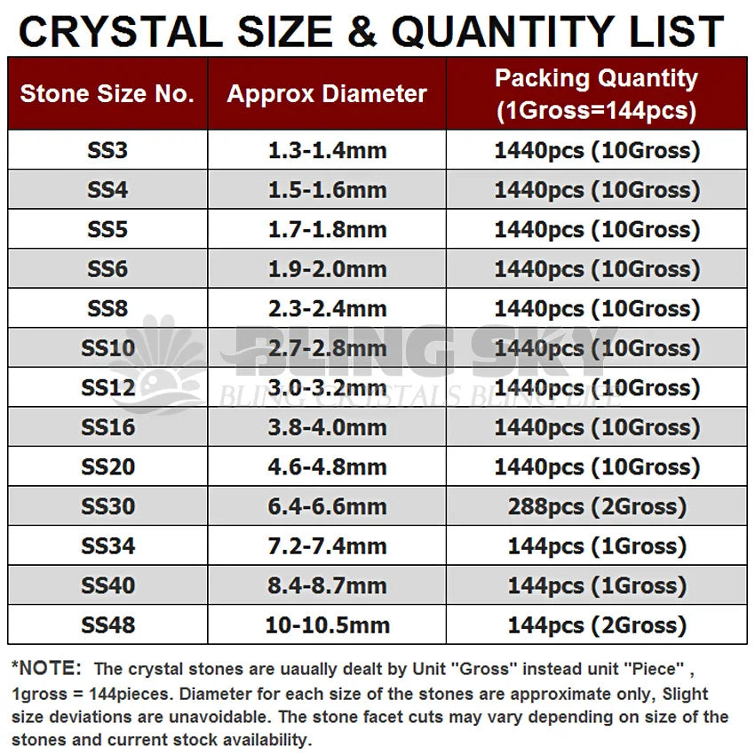 Strass en Verre Brillants pour Nail Art et Strass (Sans colle)