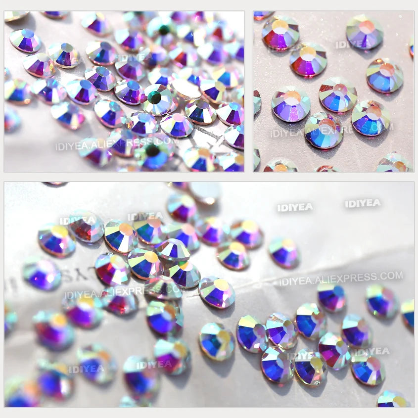 Strass en Verre Brillants pour Nail Art et Strass (Sans colle)