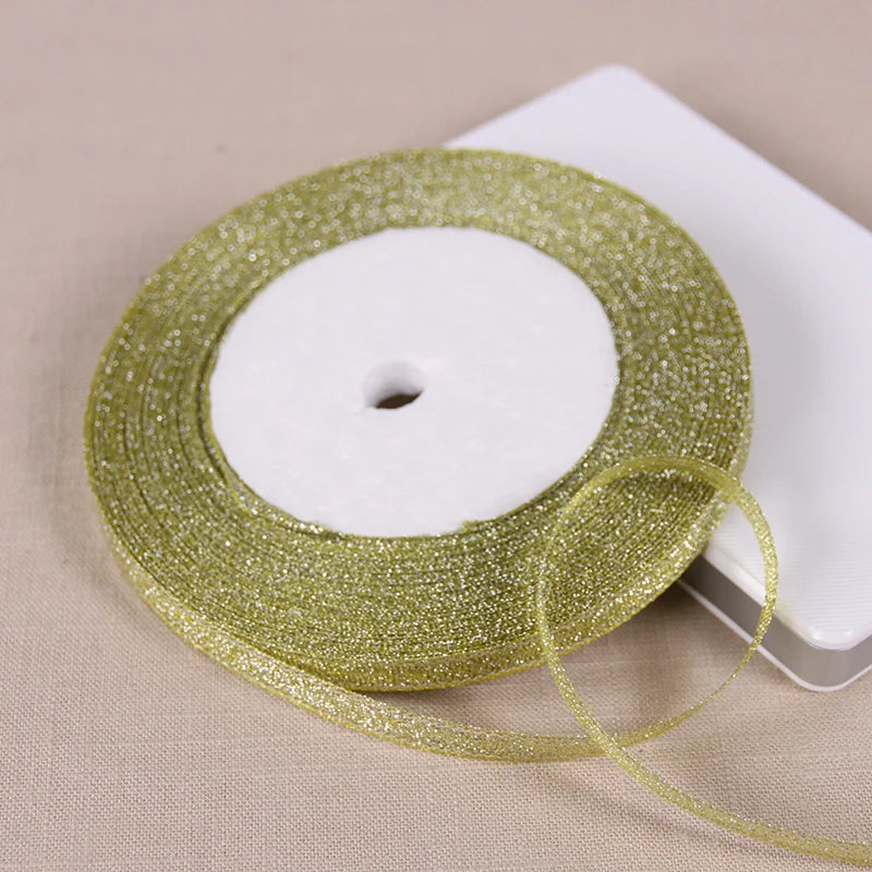Ruban Métallique Pailleté pour Bricolage et Cadeaux (22m)