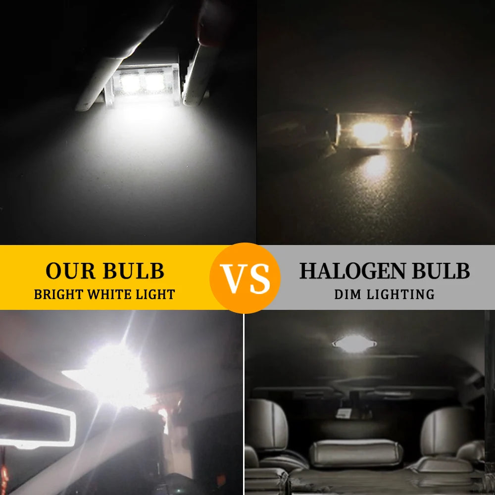 Lot de 4 Ampoules LED de Voiture (Éclairage Intérieur 31mm)