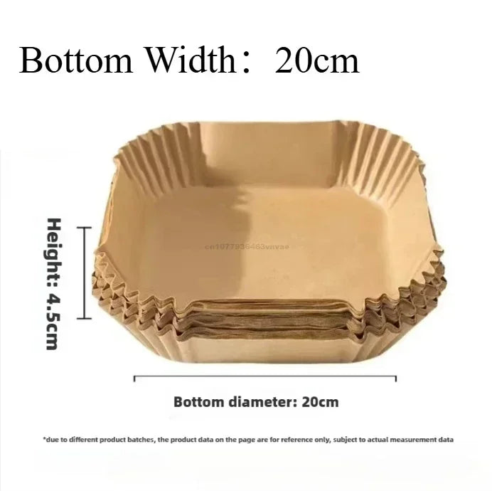Lot de Papiers de Cuisson Jetables pour Air Fryer (Anti-adhésif)