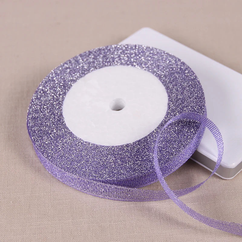 Ruban Métallique Pailleté pour Bricolage et Cadeaux (22m)