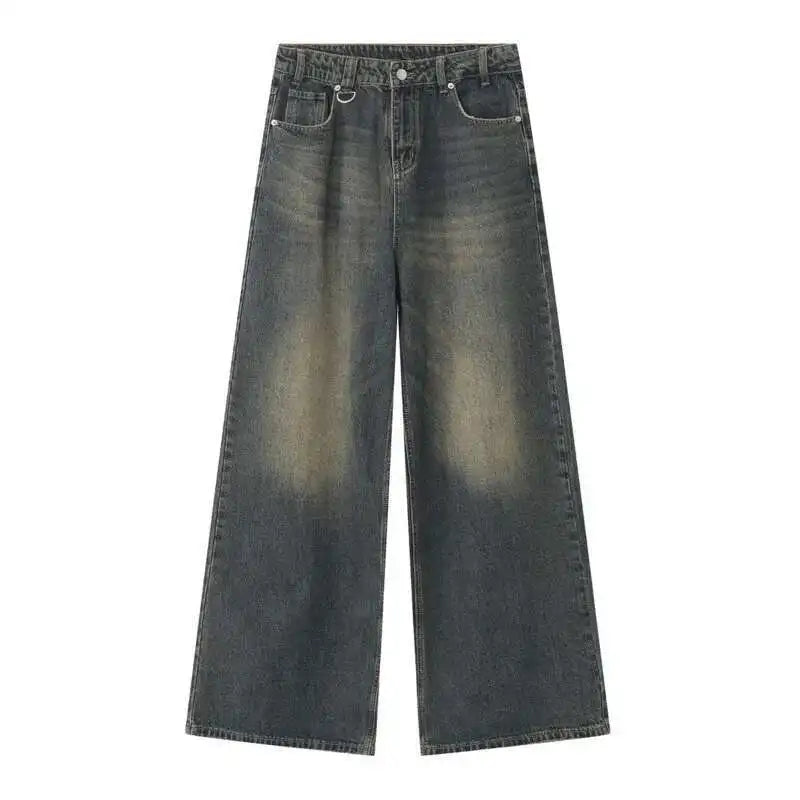 Jean Large IEFB Style Vintage Camouflage – Coupe Loose Décontractée