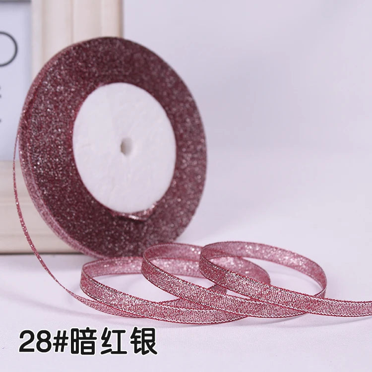Ruban Métallique Pailleté pour Bricolage et Cadeaux (22m)
