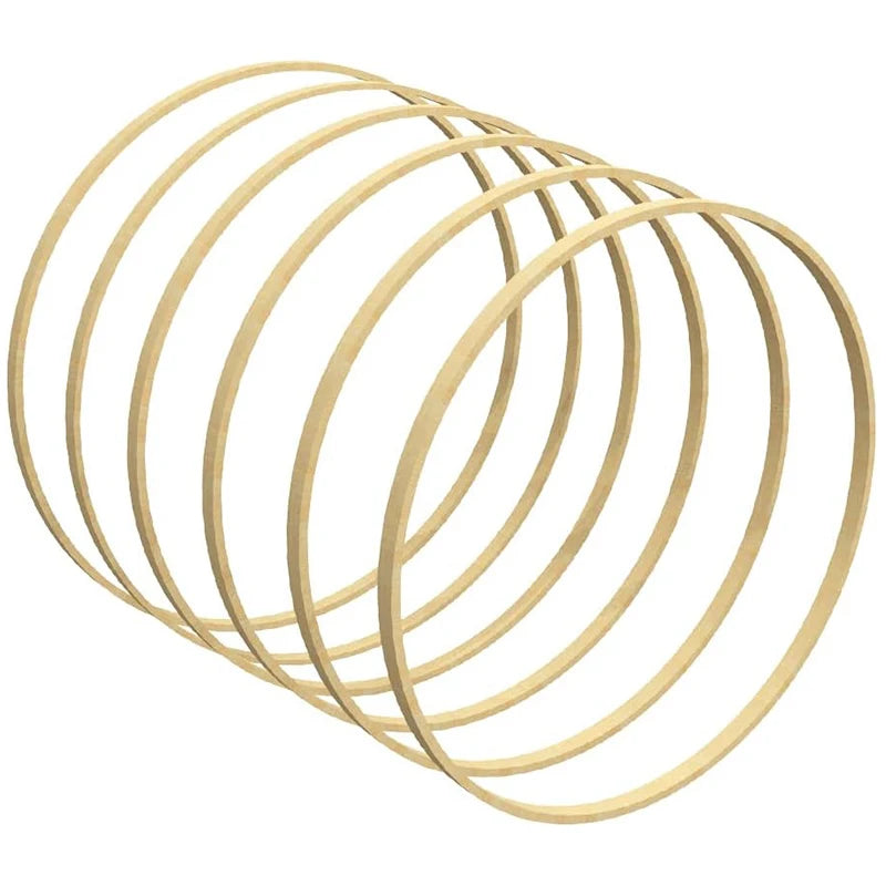 Lot de 5 Anneaux en Bambou pour Décoration Florale DIY
