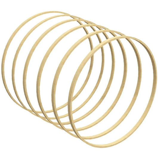 Lot de 5 Anneaux en Bambou pour Décoration Florale DIY