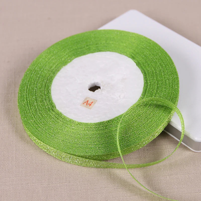 Ruban Métallique Pailleté pour Bricolage et Cadeaux (22m)