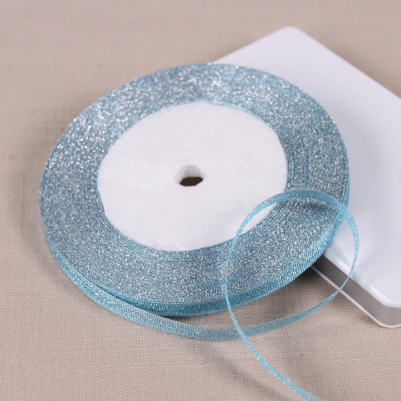 Ruban Métallique Pailleté pour Bricolage et Cadeaux (22m)