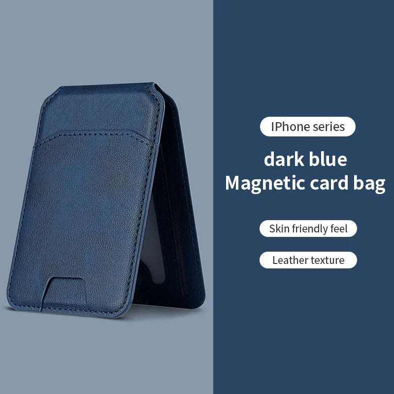 Porte-Carte Magnétique en Cuir (Style MagSafe pour iPhone)
