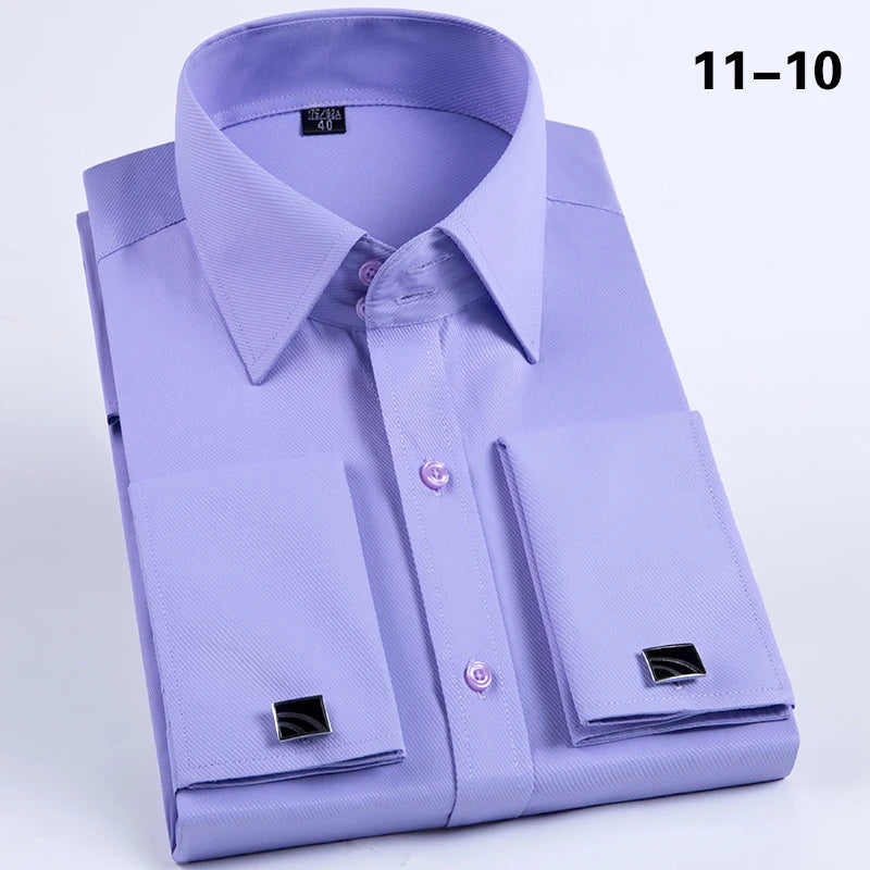 Chemise Homme Slim Fit à Poignets Mousquetaires – Élégance Formelle & Business