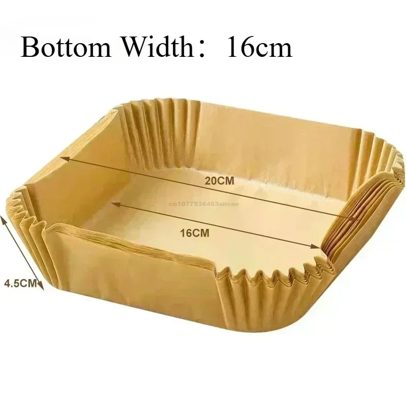 Lot de Papiers de Cuisson Jetables pour Air Fryer (Anti-adhésif)