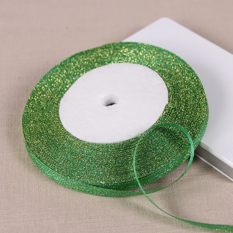 Ruban Métallique Pailleté pour Bricolage et Cadeaux (22m)