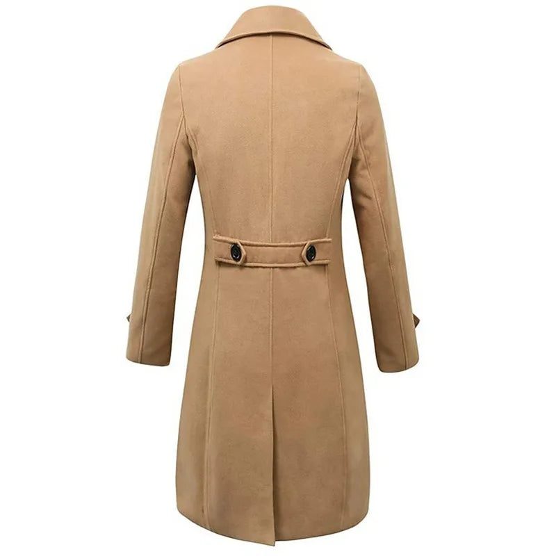Manteau Long en Laine pour Homme – Style Trench Londonien & Élégance Business