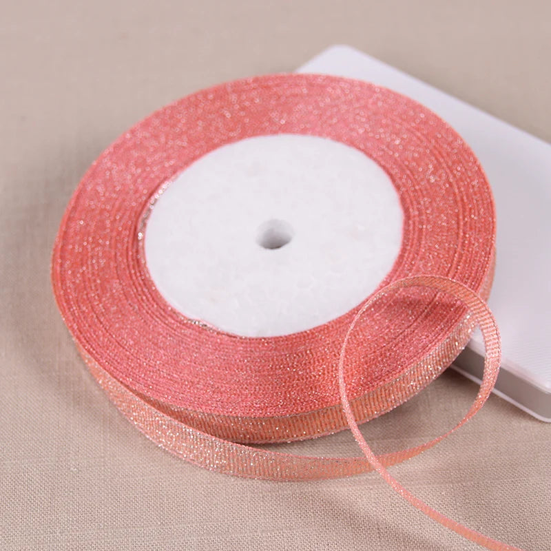 Ruban Métallique Pailleté pour Bricolage et Cadeaux (22m)