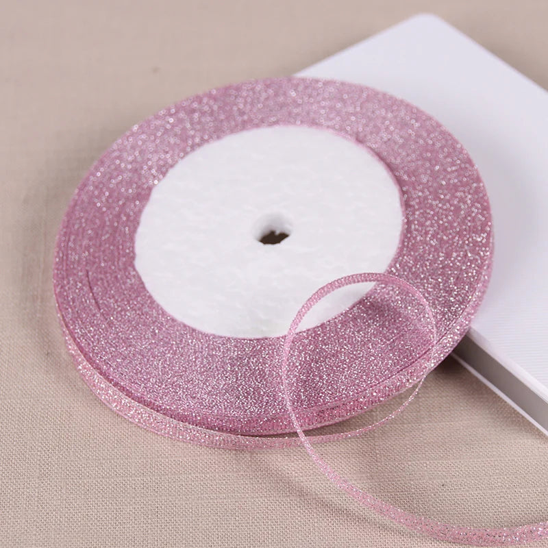 Ruban Métallique Pailleté pour Bricolage et Cadeaux (22m)