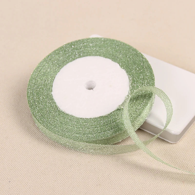 Ruban Métallique Pailleté pour Bricolage et Cadeaux (22m)