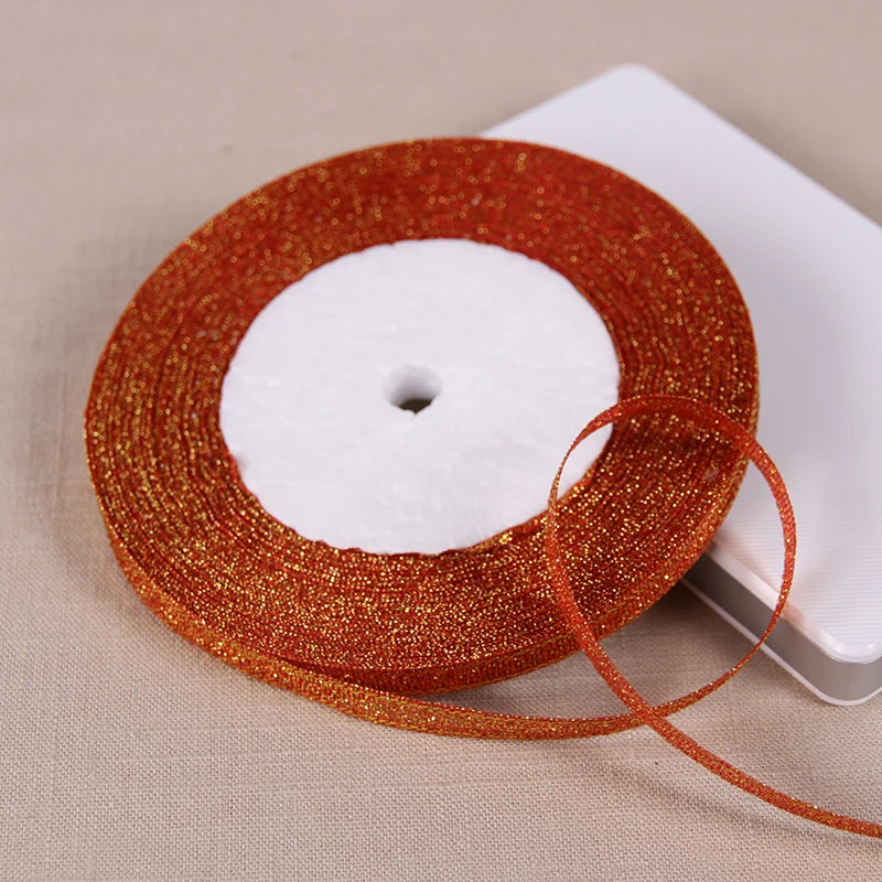 Ruban Métallique Pailleté pour Bricolage et Cadeaux (22m)