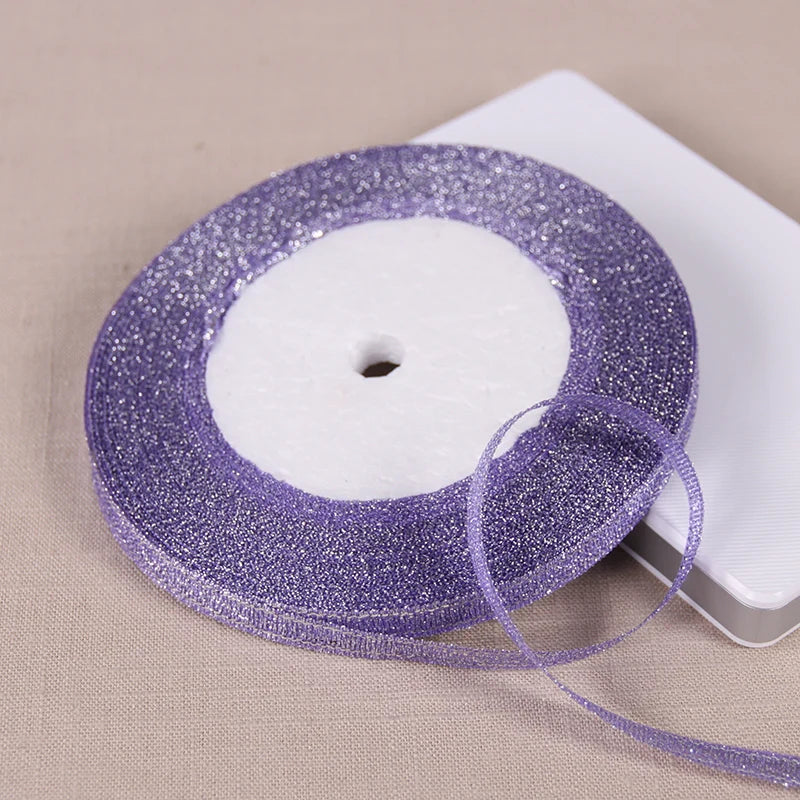 Ruban Métallique Pailleté pour Bricolage et Cadeaux (22m)