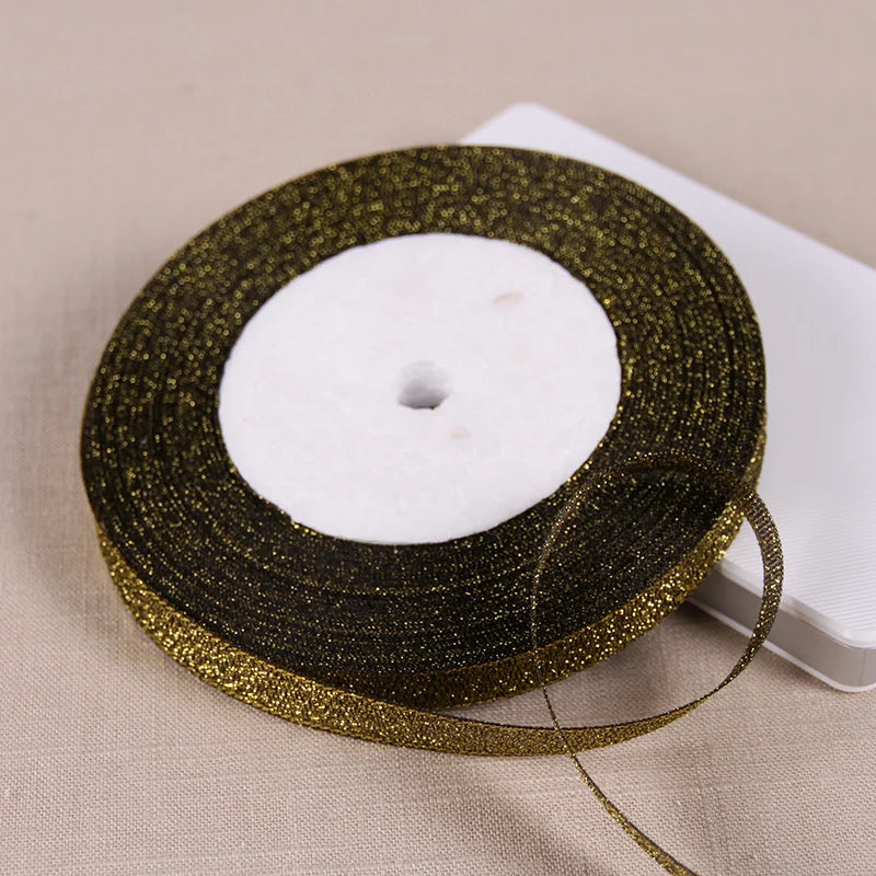 Ruban Métallique Pailleté pour Bricolage et Cadeaux (22m)