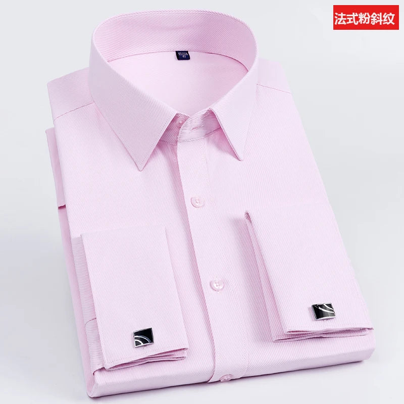 Chemise Homme Slim Fit à Poignets Mousquetaires – Élégance Formelle & Business