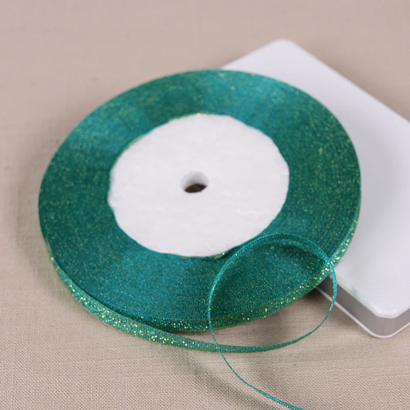 Ruban Métallique Pailleté pour Bricolage et Cadeaux (22m)