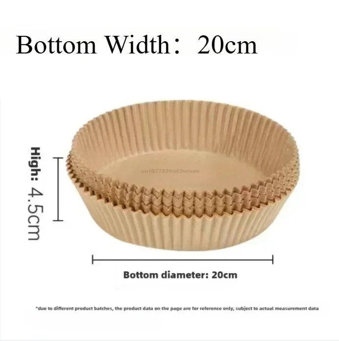 Lot de Papiers de Cuisson Jetables pour Air Fryer (Anti-adhésif)