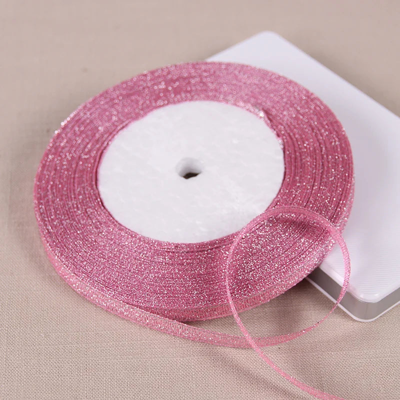 Ruban Métallique Pailleté pour Bricolage et Cadeaux (22m)