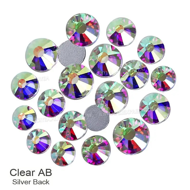 Strass en Verre Brillants pour Nail Art et Strass (Sans colle)