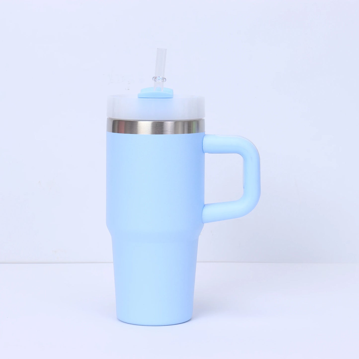 Gobelet Isotherme OMNÉO — Acier Inoxydable avec Paille (400ml)