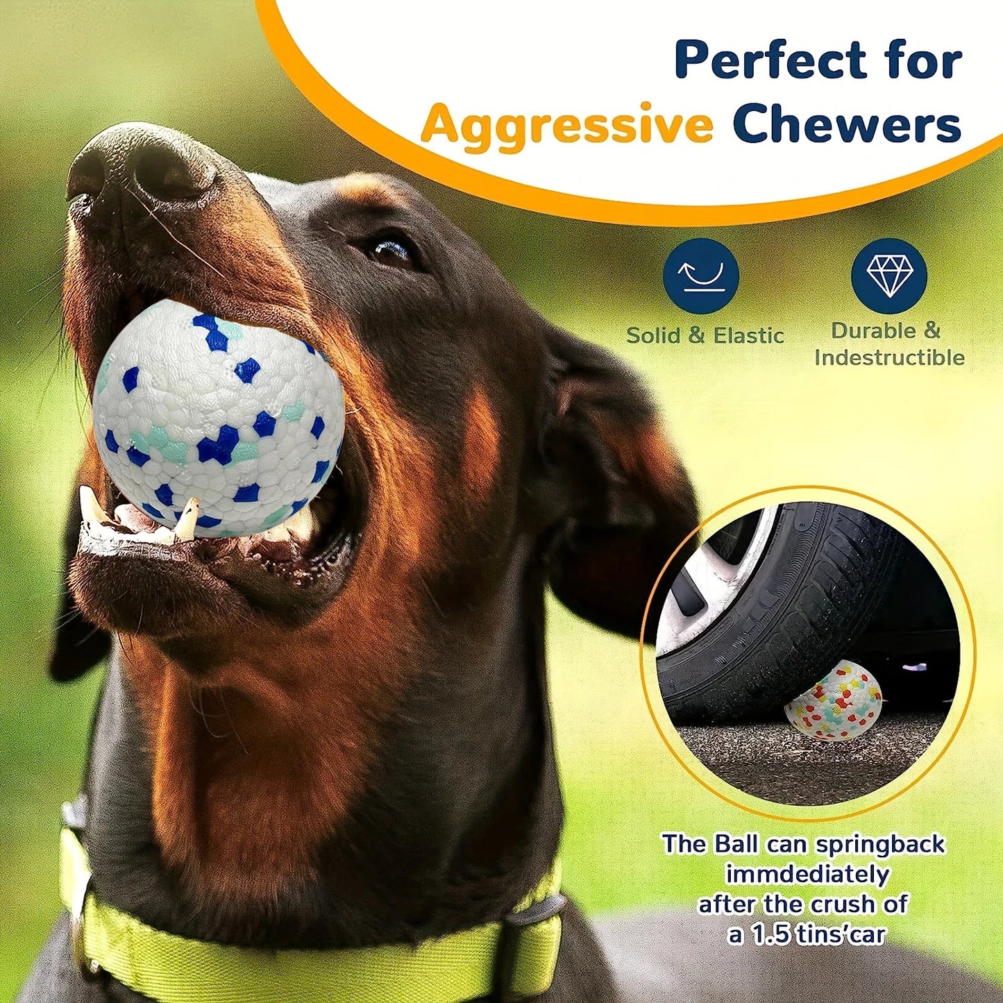 Balle Interactive Ultra-Résistante pour Chien — Hygiène Dentaire