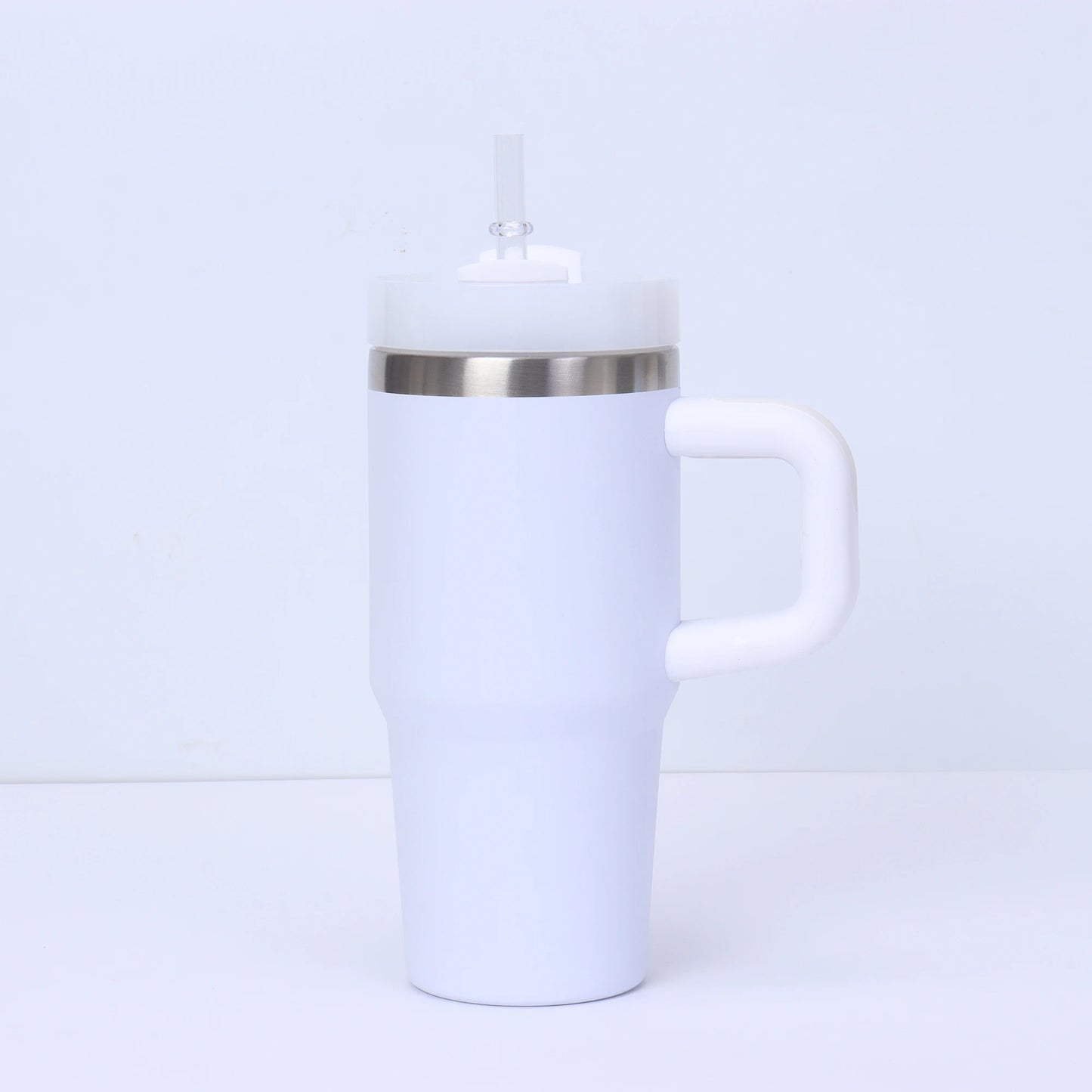 Gobelet Isotherme OMNÉO — Acier Inoxydable avec Paille (400ml)