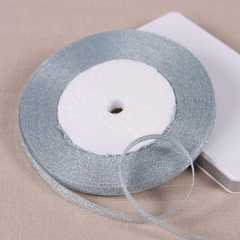 Ruban Métallique Pailleté pour Bricolage et Cadeaux (22m)