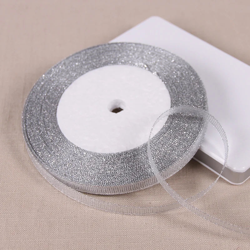 Ruban Métallique Pailleté pour Bricolage et Cadeaux (22m)