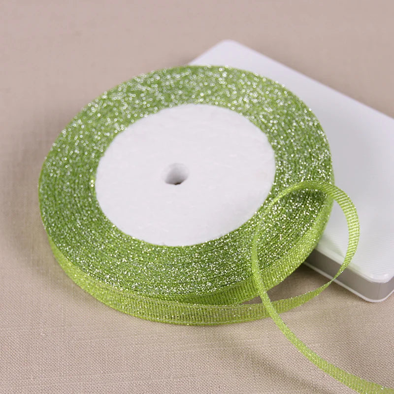 Ruban Métallique Pailleté pour Bricolage et Cadeaux (22m)