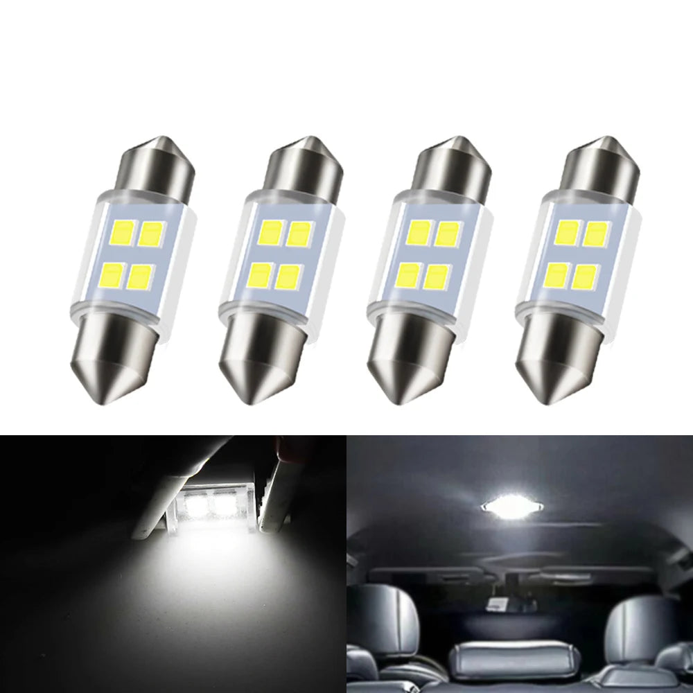 Lot de 4 Ampoules LED de Voiture (Éclairage Intérieur 31mm)