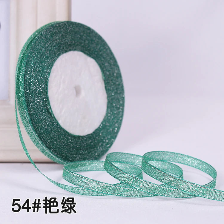Ruban Métallique Pailleté pour Bricolage et Cadeaux (22m)
