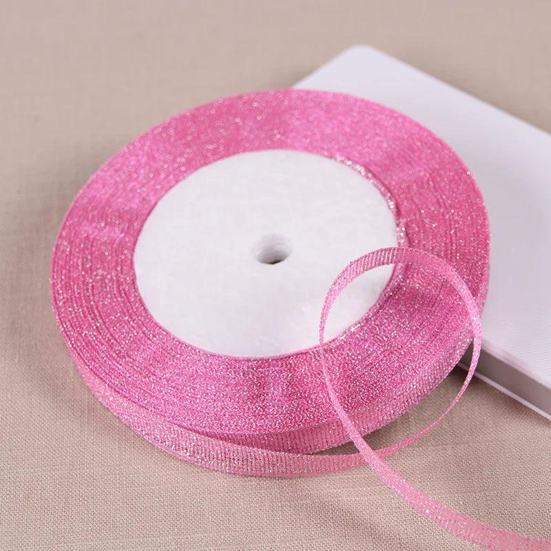 Ruban Métallique Pailleté pour Bricolage et Cadeaux (22m)