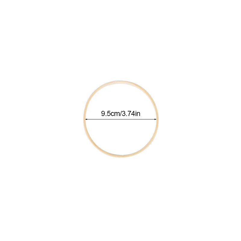 Lot de 5 Anneaux en Bambou pour Décoration Florale DIY
