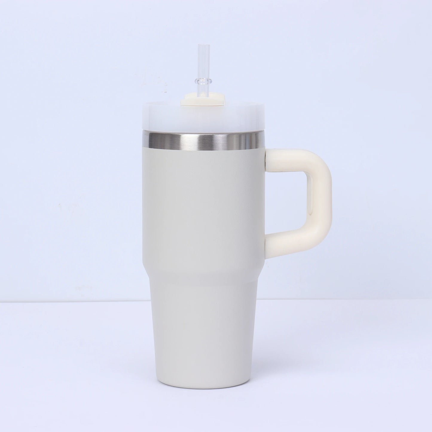Gobelet Isotherme OMNÉO — Acier Inoxydable avec Paille (400ml)