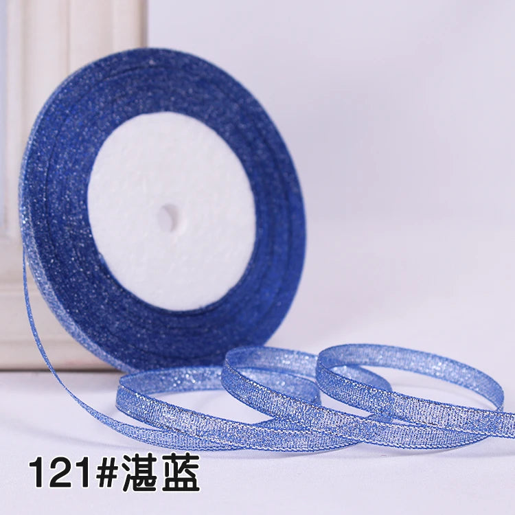 Ruban Métallique Pailleté pour Bricolage et Cadeaux (22m)