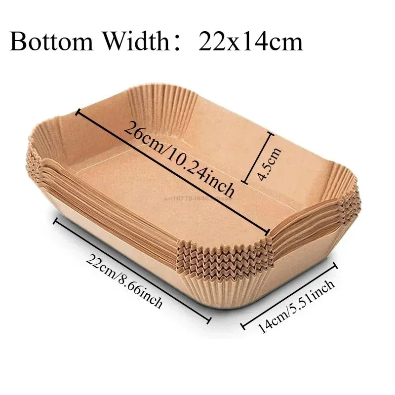 Lot de Papiers de Cuisson Jetables pour Air Fryer (Anti-adhésif)