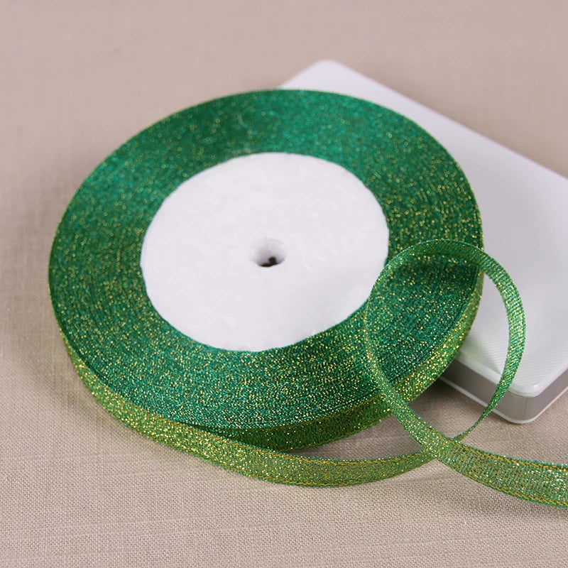 Ruban Métallique Pailleté pour Bricolage et Cadeaux (22m)