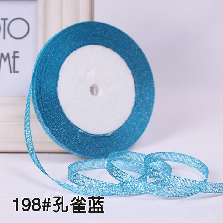 Ruban Métallique Pailleté pour Bricolage et Cadeaux (22m)